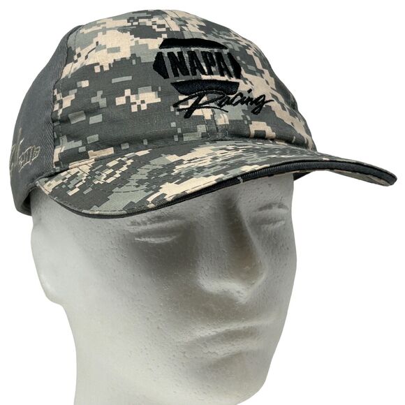 NAPA Racing Camouflage Hat Baseball Cap Gray NASCAR NHRA Motorsports Strapback - Picture 1 of 9